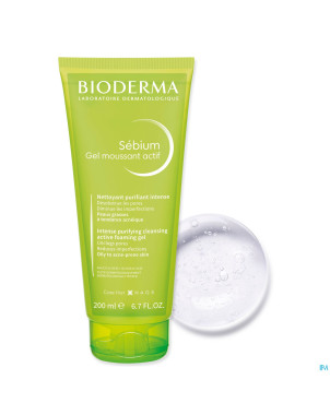 Bioderma sebium gel moussant actif    tube 200ml