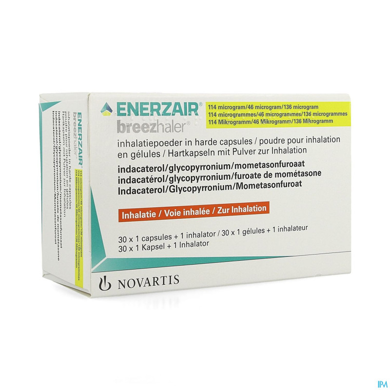Enerzair breezhaler 114/46/136mcg caps 30x1+1inhal