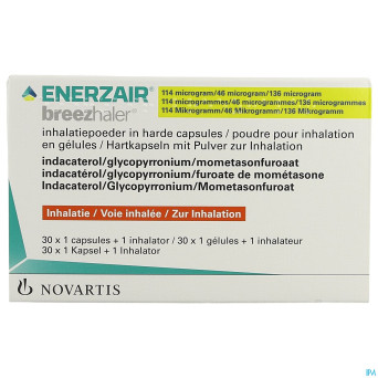 Enerzair breezhaler 114/46/136mcg caps 30x1+1inhal