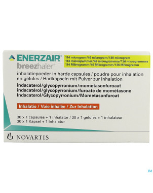 Enerzair breezhaler 114/46/136mcg caps 30x1+1inhal