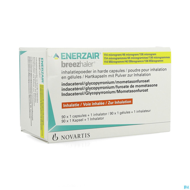 Enerzair breezhaler 114/46/136mcg caps 90x1+1inhal
