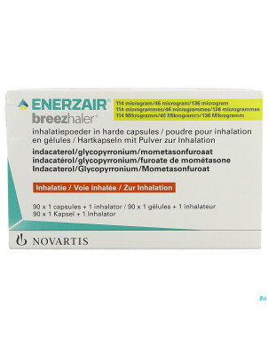 Enerzair breezhaler 114/46/136mcg caps 90x1+1inhal
