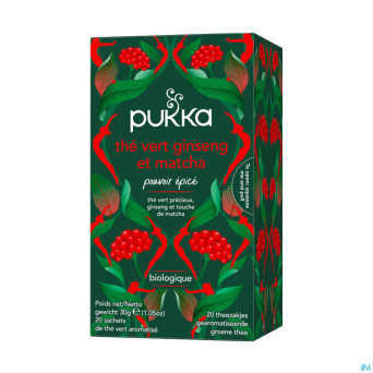 Pukka herbs ginseng matcha green sach 20