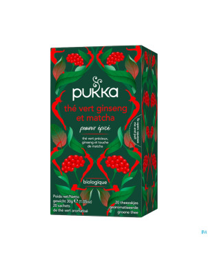 Pukka herbs ginseng matcha green sach 20