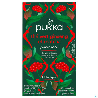 Pukka herbs ginseng matcha green sach 20