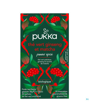 Pukka herbs ginseng matcha green sach 20