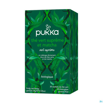 Pukka bio supreme matcha green sach 20