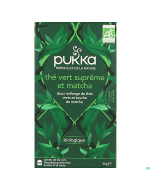 Pukka bio supreme matcha green sach 20