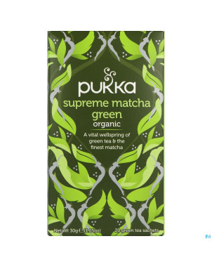 Pukka bio supreme matcha green sach 20