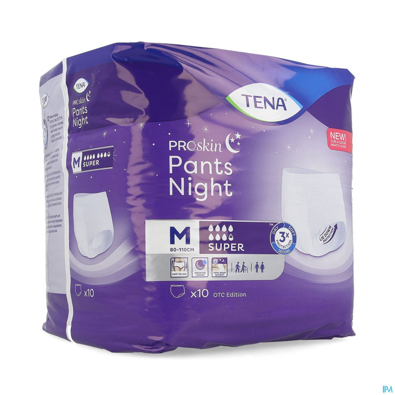 Tena proskin pants night super medium    10