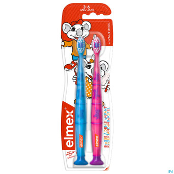 Elmex brosse a dents enfant souple 3-6ans duopack