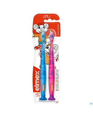 Elmex brosse a dents enfant souple 3-6ans duopack