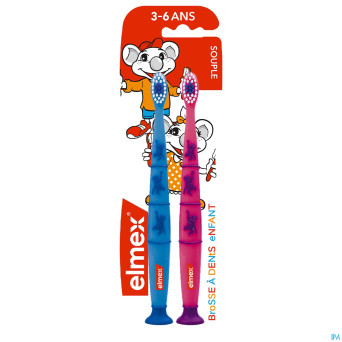 Elmex brosse a dents enfant souple 3-6ans duopack