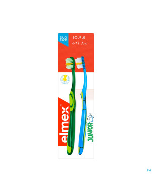 Elmex brosse a dents junior souple 6-12ans duopack