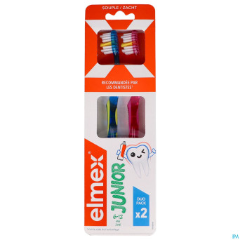 Elmex brosse a dents junior souple 6-12ans duopack
