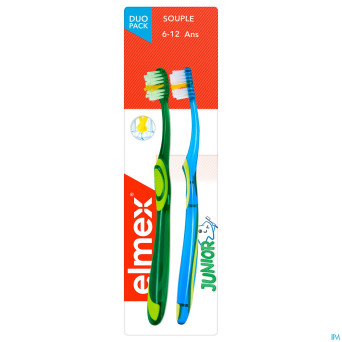 Elmex brosse a dents junior souple 6-12ans duopack