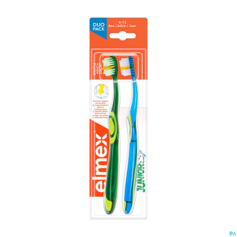 Elmex brosse a dents junior souple 6-12ans duopack