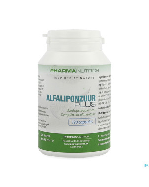 Alfaliponzuur plus v-caps 120    pharmanutrics