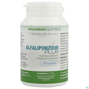 Alfaliponzuur plus v-caps 120    pharmanutrics
