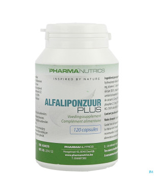 Alfaliponzuur plus v-caps 120    pharmanutrics