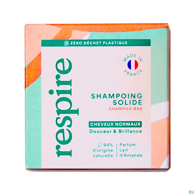 Respire shampooing solide lait amandes    75g