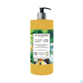Doliderm gel douche 2en1 monoi    fl pompe 1l
