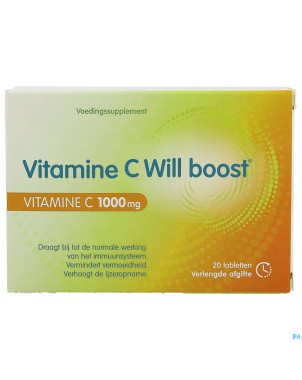 Vitamine c will boost    caps 20