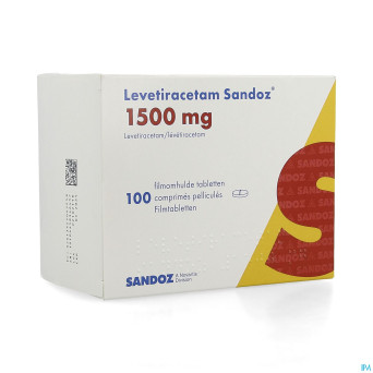 Levetiracetam sandoz 1500mg comp pell 100