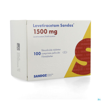 Levetiracetam sandoz 1500mg comp pell 100