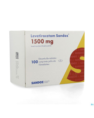 Levetiracetam sandoz 1500mg comp pell 100