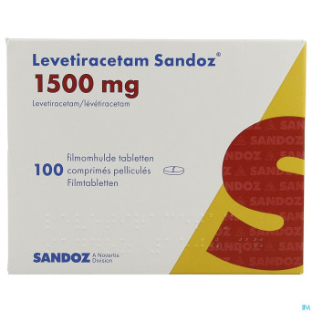 Levetiracetam sandoz 1500mg comp pell 100