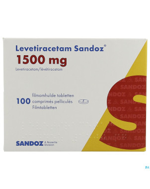 Levetiracetam sandoz 1500mg comp pell 100