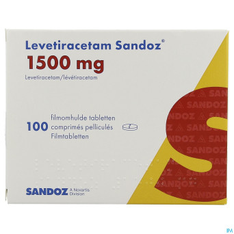 Levetiracetam sandoz 1500mg comp pell 100