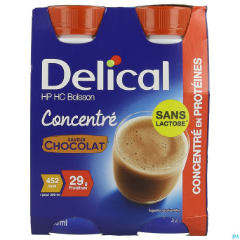 Delical concentre chocolat  4x200ml
