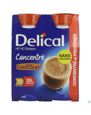 Delical concentre chocolat  4x200ml