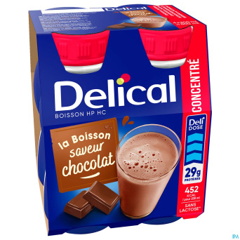 Delical concentre chocolat  4x200ml
