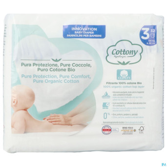 Cottony baby diapers size 3  4 -  9kg  32
