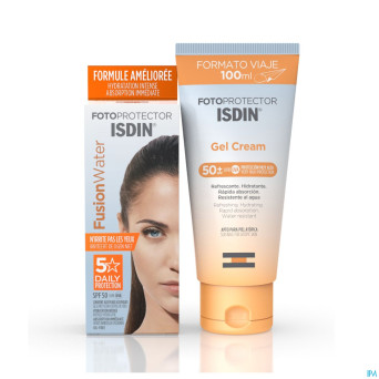 Isdin fotoprotector fusion water 50ml+gel cr 100ml