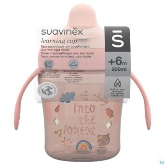 Suavinex feeding forest gobelet a/goutte rose