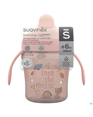 Suavinex feeding forest gobelet a/goutte rose