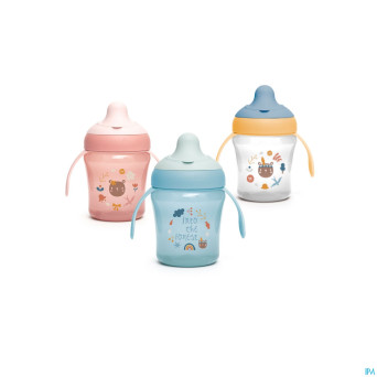 Suavinex feeding forest gobelet a/goutte bleu