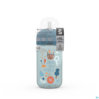 Suavinex feeding forest gobelet paille bleu