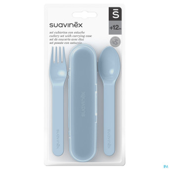 Suavinex feeding forest etui couverts bleu