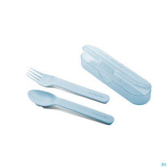 Suavinex feeding forest etui couverts bleu