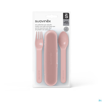 Suavinex feeding forest etui couverts rose