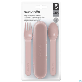Suavinex feeding forest etui couverts rose