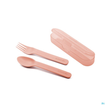 Suavinex feeding forest etui couverts rose