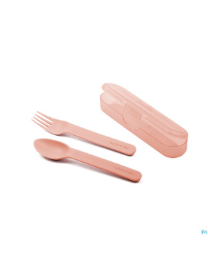 Suavinex feeding forest etui couverts rose