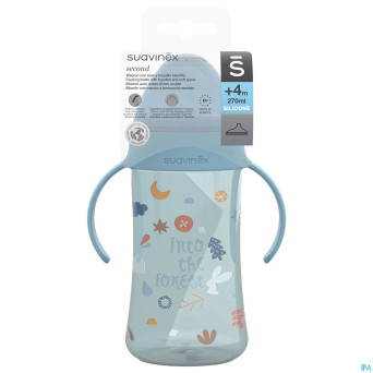 Suavinex feeding forest gobelet poignees bleu270ml