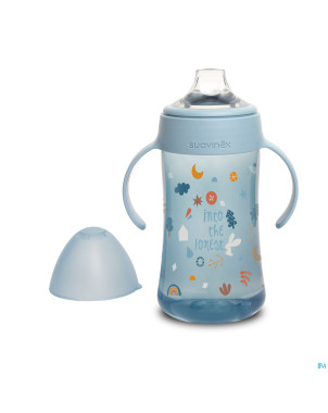 Suavinex feeding forest gobelet poignees bleu270ml